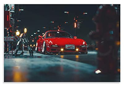 Jdm Auto-Poster Mazda RX-7 Poster, dekoratives Gemälde, Leinwand, Wandkunst, Wohnzimmer, Poster, Schlafzimmer, Malerei, 30 x 45 cm