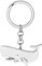 LONYOO Eleganter Ozean Wal Schlüsselanhänger Schmuck Edelstahl Wal Geschenke für Frauen Mädchen Autoschlüssel Charms (Versilbert Pottwal)