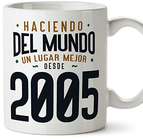 MUGFFINS Tazas 2005 Cumpleaños - En Español - Haciendo del Mundo un Lugar Mejor - 11 oz / 330 ml - Regalo original y divertido