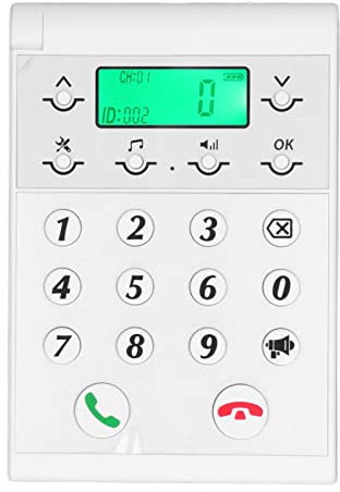 Intercom Phone Hands Free Intercom Telephone Wireless Intercom System for Business Office, 1000m Distance (White)
