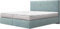 DELIFE Boxspringbett Dream-Well Cord Pastellblau 180x200 cm mit TFK Matratze u. Topper