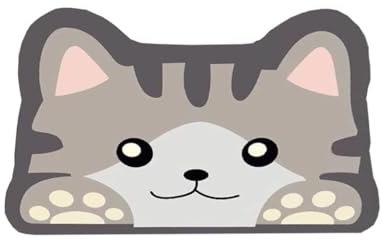 Tobil Badematte rutschfest saugfähig Badvorleger Badezimmerteppich Cat-019 50x80