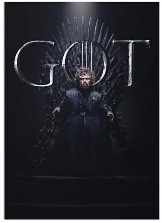 Displate Offiziell Game of Thrones MetallPoster Magnetische Befestigung Inklusive Lizenziert Bilder Hochwertiges Poster Season 8 Key Arts - Tyrion Lannister 45 cm x 32 cm