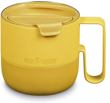 Klean Kanteen Rise Tasse mit Klappdeckel, 399 ml, Altgold