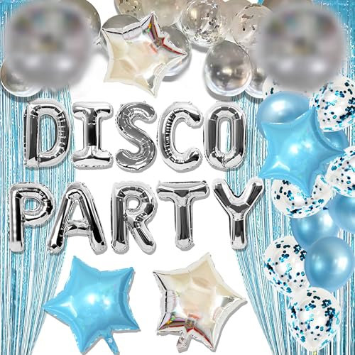 JeVenis Disco Party Luftballons Mamma Mia Party Deko Abba Party Dekorationen Tanzende Königin Party Dekorationen Bachelorette Deko 70er Jahre Bachelorette Deko