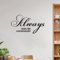 Lmmixee Always Kiss Me Goodnight Vinyl-Wandaufkleber, abnehmbare Wandbilder, Wörter, Buchstaben, Wandkunst, Aufkleber, Bauernhaus-Dekor für Schlafzimmer, Wohnzimmer, Klassenzimmer, Büro, 61 cm