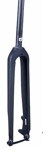 LHHL Vélo De Montagne Fibre De Carbone Fourche Rigide 26 27.5 29'' Pouces Fourche Avant VTT Frein À Disque QR 9x100mm Fourche Vélo Tube Droit 1-1/8''450g (Color : Black-Matte, Size : 26)