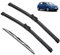 Limpiaparabrisas de coche compatible con SEAT Ibiza 6J 2008-2012, limpiaparabrisas trasero delantero de coche, limpiaparabrisas de goma suave, parabrisas automático de 24 +16 + 14 2009 2010 2011 (