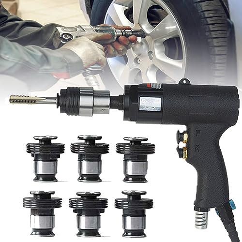 LINTAIZUO Pneumatische Gewindeschneidmaschine, Luftbohrgewindeschneider M3, M4, M5, M6, M8, M10, M12 Automatisches Gewindeschneidwerkzeug, zum Bohren/Gewindeschneiden, Stahl, Kupfer, Aluminium