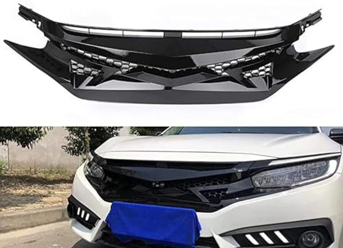 RUHANE Frontstoßstangenhaube Nierengitter kompatibel mit Civic 10th Gen FK8 Type-R 2016 2017 2018