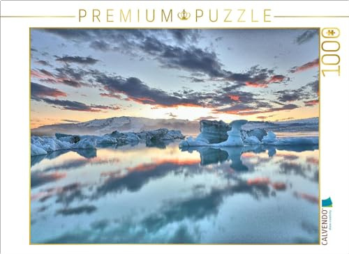 Puzzle · Jökulsárlón | Islands einmalige Gletscherlagune im Abendlicht · 1000 Teile · Lege-Größe 64 × 48 cm · CALVENDO Puzzle
