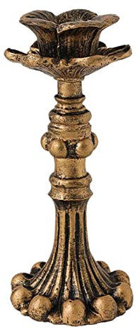 Rustikaler Shabby Chic Stumpenkerzenhalter Kerzenständer für Kirche 7x7x16 cm, Bronze Stil C