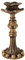 Rustikaler Shabby Chic Stumpenkerzenhalter Kerzenständer für Kirche 7x7x16 cm, Bronze Stil C