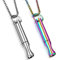 WKxinxuan Breathing Necklace Breathing, 2 Pcs Stress Relief Mindful Necklace for Anxiety Relief, Meditation, Anxiety Gift for Women Men, Color+Sliver
