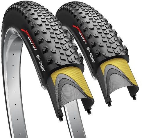 Fincci Gravel Fahrradreifen 700x40c – Paar Faltreifen 28 x 1,6 Zoll mit 1 mm Pannenschutz - Fahrradmantel 42-622 mit 60 TPI für MTB, E-Bike, Hybrid-, Renn- & Tourenräder – 2er Pack