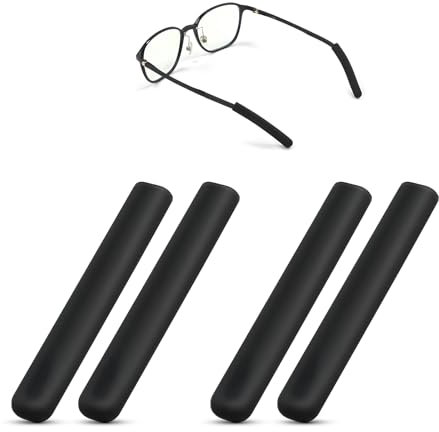 maxtachi 2 Pairs Glasses Ear Grips, Silicone Glasses Ear Cushion for Sport Study, Anti Slip Eye Glass Arm Covers, Elastic Comfort Temple Tips Retainer for Various Glasses and Sunglasses