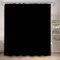 18meng Art Duschvorhang Schwarz 200x300cm Schwerer Hotel Luxus Polyester Wasserdicht Duschvorhänge Anti-Schimmel und Textil Waschbar Schnelltrocknend für Badezimmer Badewannen mit 12 Haken