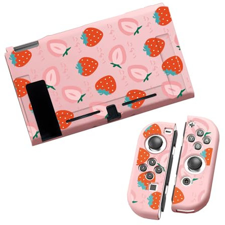 Funda Switch, Carcasa Switch, Protector Switch, Switch Funda, Switch Case, Material de TPU Ultrafino, Imágenes en Color de Alta Resolución, Sin Decoloración (E)