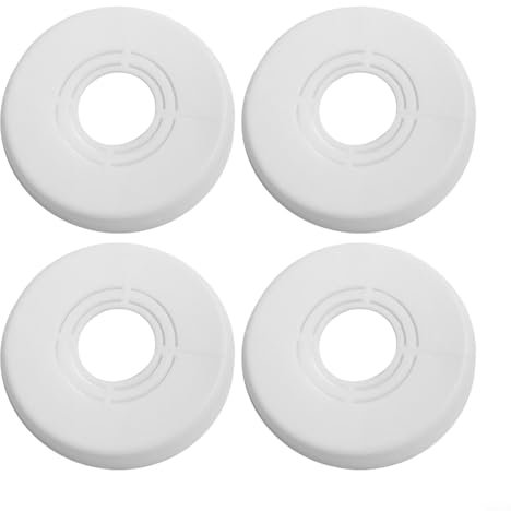 Honseadek 4 fundas decorativas para manguera de calefacción, decoración de flores de tubo de calefacción, cubiertas individuales para radiadores y mangueras de ducha (blanco)