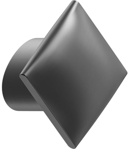 Furnipart Möbelknopf Flow 30x30mm - Möbelgriff LA 16mm elegant, Zinkdruckguss gun-metal