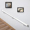 Pasamanos De Madera Redondo, Barandilla De Escalera Interiores, Antideslizante Barra De Soporte para Pasillo con Kit Completo, De 50-400 cm, Con 2 Soportes Para Ancianos (blanco, 80cm)