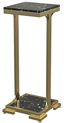 HSWOYEA Hallway Console Table Narrow Console Table Tall Square Side Tables, 2 Tier Marble Plant Stand Narrow Console Table for Hallway Nook, Plant Pot Holder for Clothing Store