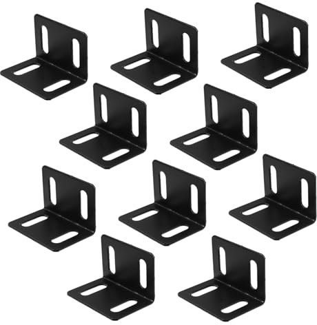 TOKIDNY 10pcs Right Angle Corner Bracket Iron Shelf Fixing Brackets Shelf Support for Furniture Heavy-duty Modern Design