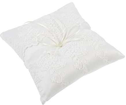 Alipis Satin Ringkissen Mit Romantischem Design Für Hochzeiten Verlobungsring Kissen Mit Bogen Ideal Für Zeremonien Und Hochzeitsfeiern