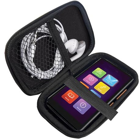 Compatible with Solo3 Mp3 Player Case, Lamshaw Hard Shell Travel and Storage Case Carrying Case Compatible for 24Six Solo3, Solo2 Mp3 Player (Black)