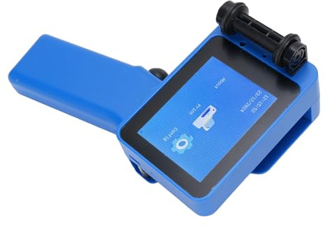 Hyuduo Handheld -Tintenstrahldrucker -Waffe Kleiner Tragbarer Tintenstrahldrucker mit HD LED 4.3in Touchscreen ohne Patrone 12,7 Mm für QR -Code -Barcode -Druck auf Holzstoffstoffstoff
