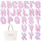 Iron on Letters for Clothing, 52 Pcs Iron on Letter Patches Alphabet A-Z Embroidered Patches with Ironed Adhesive Decorative Fabric Letters Patch for Jackets, Coats, Shirts, Hats, Bags, Jeans, Backpac