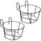 Didiseaon 2 Pièces jardinière de Balcon étagère à Fleurs Support de Pot de Fleur sur Le Rail Patio Plantes cintres de Pot de Fleur de Garde-Corps Support de Garde-Corps pour jardinière Noir