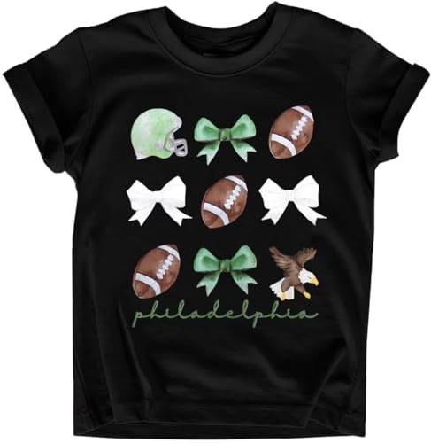 Football Shirts for Girls Boys Coquette Bow Kids Tshirt Game Day Season Tee