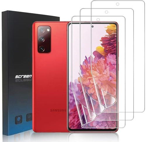 zonyee 3 Piezas Protector de Pantalla para Samsung Galaxy S20 FE, Película Protectora de Hidrogel Flexible de TPU [Sin Cristal][Compatible con Sensor de Huellas Dactilares, Alta Sensibilidad]