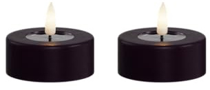Deluxe Homeart Indoor Flameless LED Jumbo Tealight Set - with Real Flame™ Technology - Battery Powered Candle (Purple)