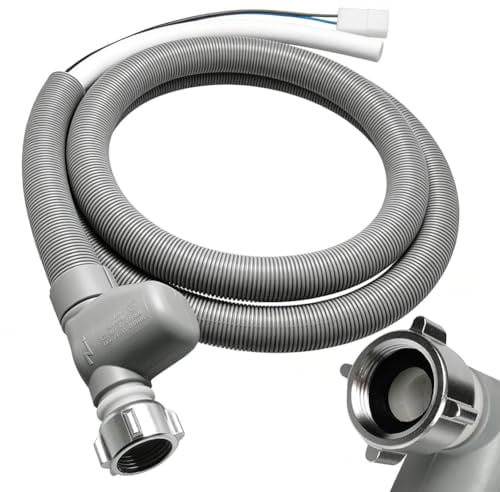 Aquastop Zulaufschlauch für Waschmaschine und Spülmaschine 1,85m Universal | 3/4 Zoll Anschluss, Wasserschlauch Zulaufschlauch für Bosch/Siemens/Miele Waschmaschine Geschirrspüler 10499862 7638500