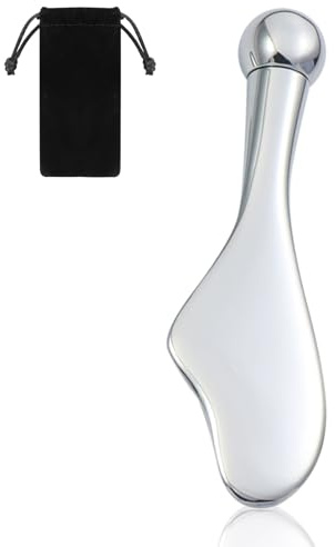 Gua Sha, Gesichtsroller 2 in 1 Massage Augenroller Gua Sha Massage Schaber | Gesichtsschaber Schönheitswerkzeug Gesichtsmassage Roller für Straffe Haut und Definierte Konturen