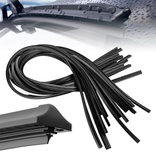 12 Pièces Caoutchouc Essuie Glace 800 mm Universel, Coupe sur Mesure | Windscreen Wiper Blades Caoutchouc,Convient à Plupart Des Véhicules,Design Sans Armature,pour un Nettoyage Efficace