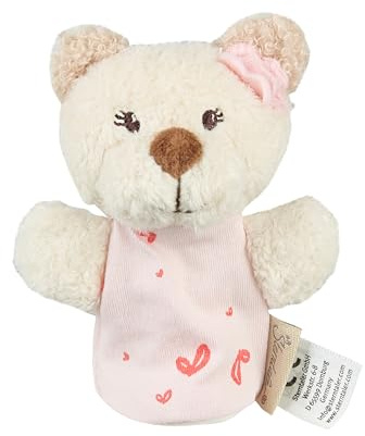 Sterntaler Fingerpuppe Bär Betty, Kinder- und Babyspielzeug, aus Jersey und Flausch, wattiert mit Polyesterwatte, 11 × 8 × 4 cm – rosa