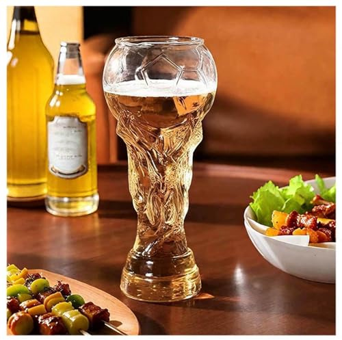 Verre à Bière pour Coupe Du Monde, 800ml Verre à Biere, Verre à Bière Trophée pour Homme,Fête des Pères