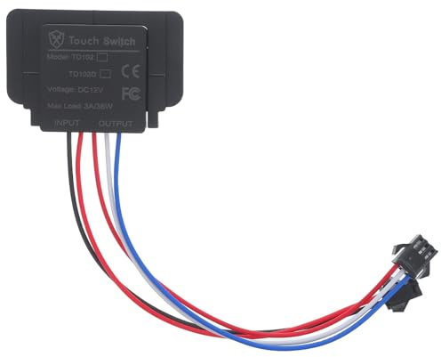 OSOLADY Interrupteur tactile pour miroir LED de salle de bain - 3 A et bicolore - Variateur de lumière tactile - Module capteur pour miroir de salle de bain en verre/acrylique