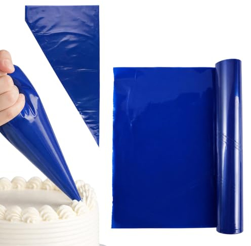30 Piezas Mangas Pasteleras Desechables Grande, Bolsas de Manga pastelera | Manga Pastelera Profesional, para Decorar Pasteles, Galletas, Tartas, Chocolate y Repostería Casera (Azul Oscuro)