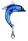 Handgefertigt Fantasy Glass Suncatcher Geschenk Kristall Delfin blau Saphir