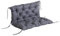 Outsunny 2 Sitzer Bankauflage 100 x 98 x 8 cm Sitzkissen mit Bänder Rückenkissen für Indoor/Outdoor Polster Auflage für Sitzbank Gartenbank Gartenmöbel Hollywoodschaukeln Dunkelgrau