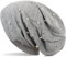 styleBREAKER Beanie Mütze mit Perlen und Strass Nieten, Slouch Longbeanie, Damen 04024140, Farbe:Grau meliert