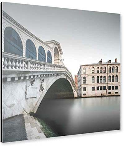 artboxONE Alu-Print 30x30 cm Rialtobrücke Venedig von Künstler Ronny Behnert