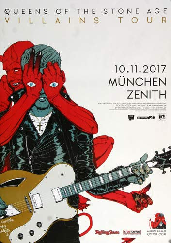 Queens of The Stone Age - Villains, München 2017 » Konzertplakat/Premium Poster | Live Konzert Veranstaltung | DIN A1 «