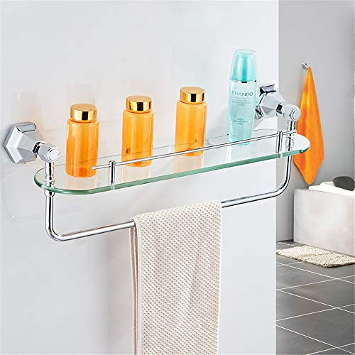 VHVCX Dezimmer Regale Messing Gold-Finish Mit Gehärtetem Glas Bad-Accessoires Bad Regal Wand Befestigte Regale,Q