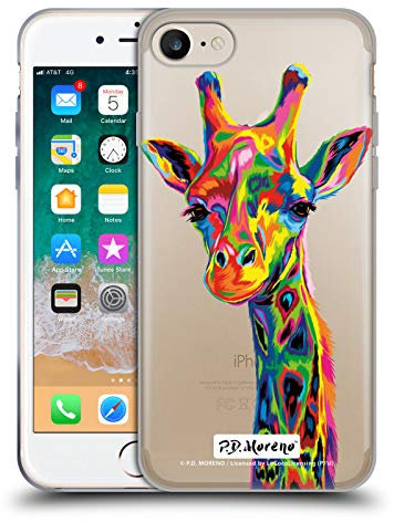 Head Case Designs Officially Licensed P.D. Moreno Giraffe Animals Gel Case [Military Grade Protection] Compatible with Apple iPhone 7/8 / SE 2020 & 2022 and Compatible with MagSafe
