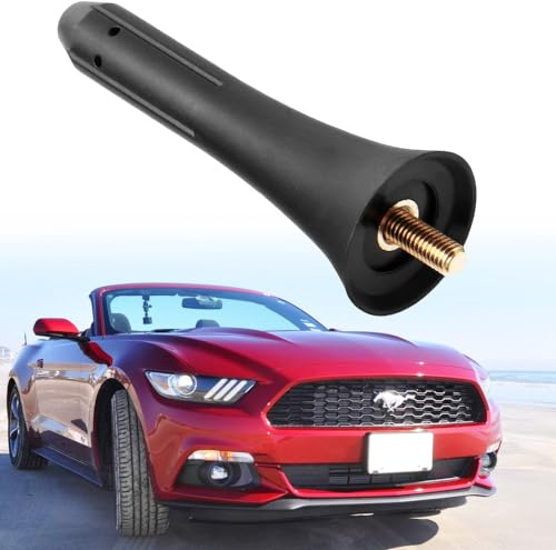 VOFONO 3 Inch Short Antenna Fit for 2015-2024 Ford Mustang Convertible | Fit for Mustang Accessories, Car Wash Proof Billet Antenna Replacement, Optimized FM AM Radio Reception, Screw Included